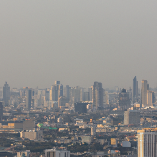 מבט אווירי של קו הרקיע של בנגקוק